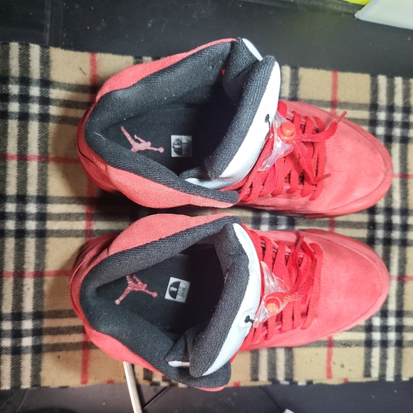 Size 8- Jordan 5 Retro Red Suede 136027 602 Clean Near Deadstock..Fits Men Size - Picture 13 of 16